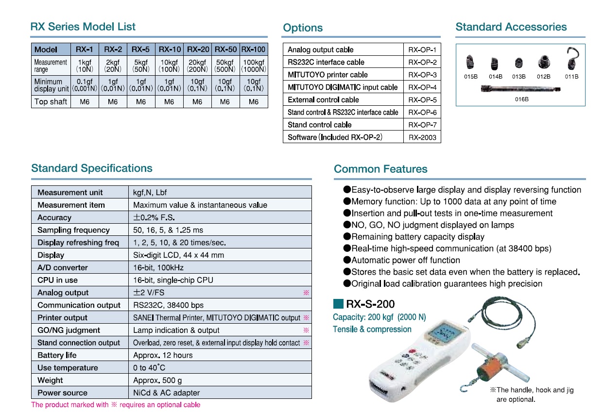 Ichiban Precision Sdn Bhd Aikoh RX Series Digital Force Gauge RX Series